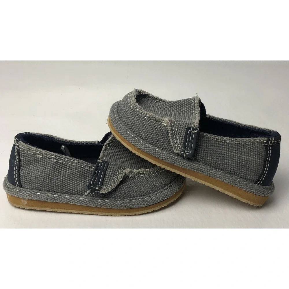 OluKai Baby Kids Size 5 Blue Canvas Slip On Skater Shoes